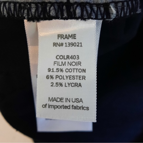 Frame Black Skinny Jeans. Distress in the Front Only. Like New! - Picture 8 of 13